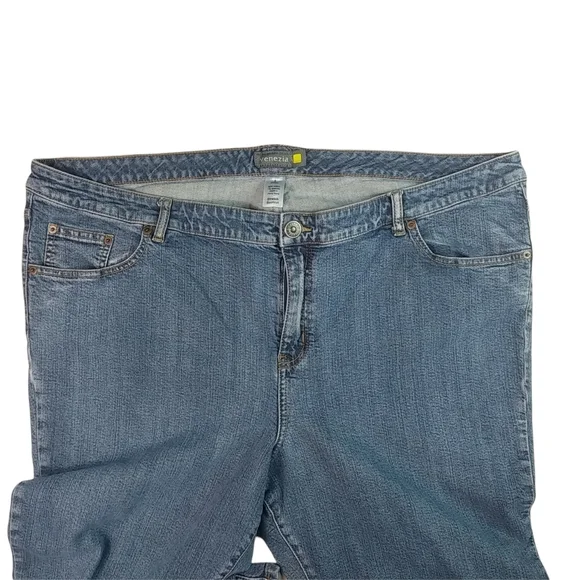 Venezia 8P 28P Stretch Bootcut Jeans Plus Petite - Picture 3 of 6